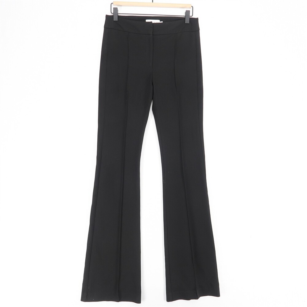 AELLA Pintuck Flare Pants Womens‎ 2 Black Stretch USA Made